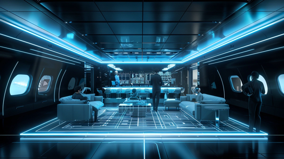 VIP aircraft completion center environment