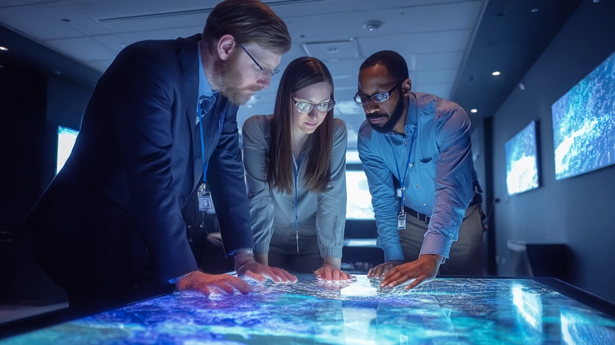 Engineering clarification scene representing discussion of technical fit before RFQ